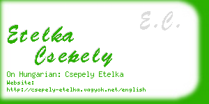 etelka csepely business card